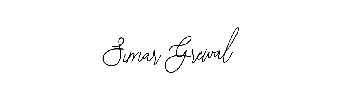 How to make Simar Grewal signature? Bearetta-2O07w is a professional autograph style. Create handwritten signature for Simar Grewal name. Simar Grewal signature style 12 images and pictures png