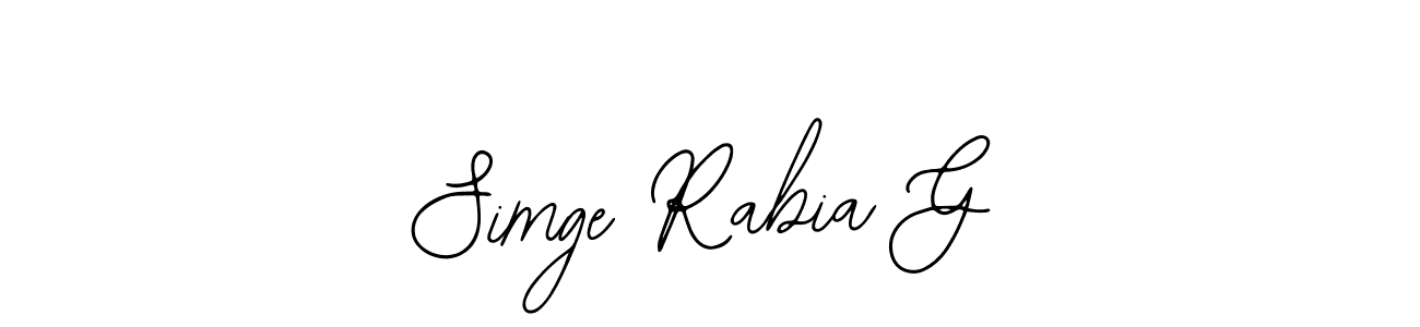 Create a beautiful signature design for name Simge Rabia G. With this signature (Bearetta-2O07w) fonts, you can make a handwritten signature for free. Simge Rabia G signature style 12 images and pictures png
