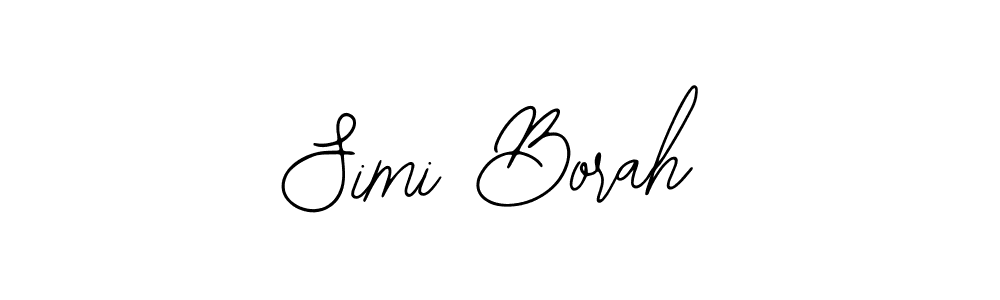 You should practise on your own different ways (Bearetta-2O07w) to write your name (Simi Borah) in signature. don't let someone else do it for you. Simi Borah signature style 12 images and pictures png