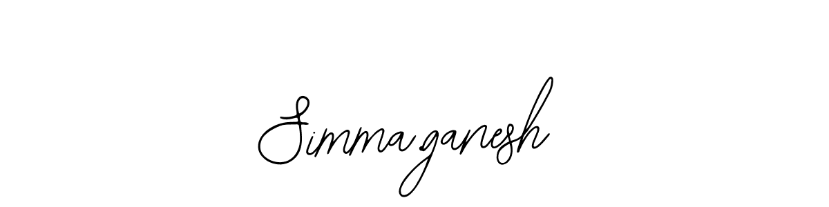 You should practise on your own different ways (Bearetta-2O07w) to write your name (Simma.ganesh) in signature. don't let someone else do it for you. Simma.ganesh signature style 12 images and pictures png