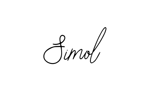 How to make Simol name signature. Use Bearetta-2O07w style for creating short signs online. This is the latest handwritten sign. Simol signature style 12 images and pictures png