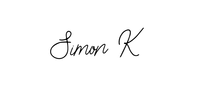 if you are searching for the best signature style for your name Simon K. so please give up your signature search. here we have designed multiple signature styles  using Bearetta-2O07w. Simon K signature style 12 images and pictures png