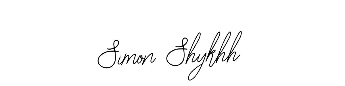 How to make Simon Shykhh name signature. Use Bearetta-2O07w style for creating short signs online. This is the latest handwritten sign. Simon Shykhh signature style 12 images and pictures png