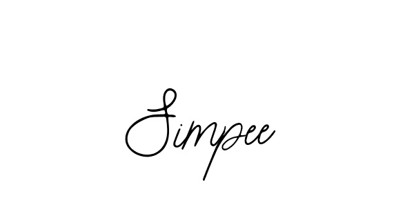 How to make Simpee signature? Bearetta-2O07w is a professional autograph style. Create handwritten signature for Simpee name. Simpee signature style 12 images and pictures png