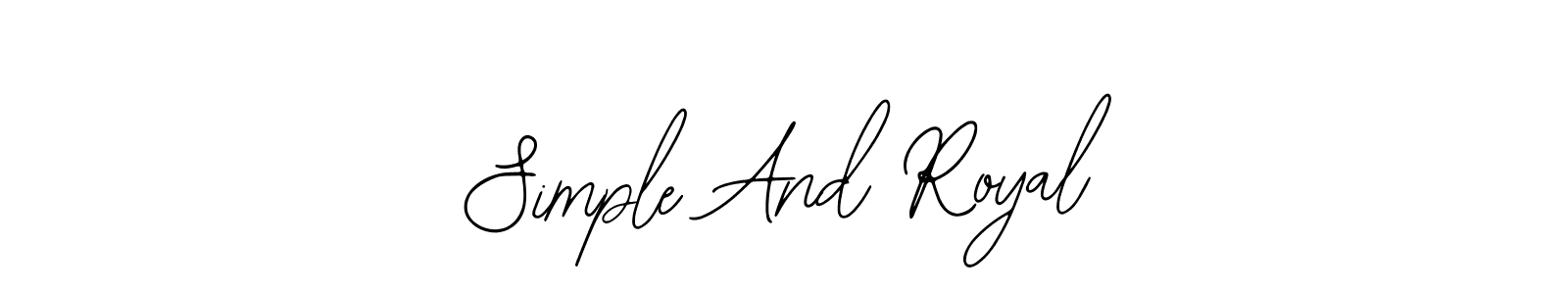 Make a beautiful signature design for name Simple And Royal. Use this online signature maker to create a handwritten signature for free. Simple And Royal signature style 12 images and pictures png