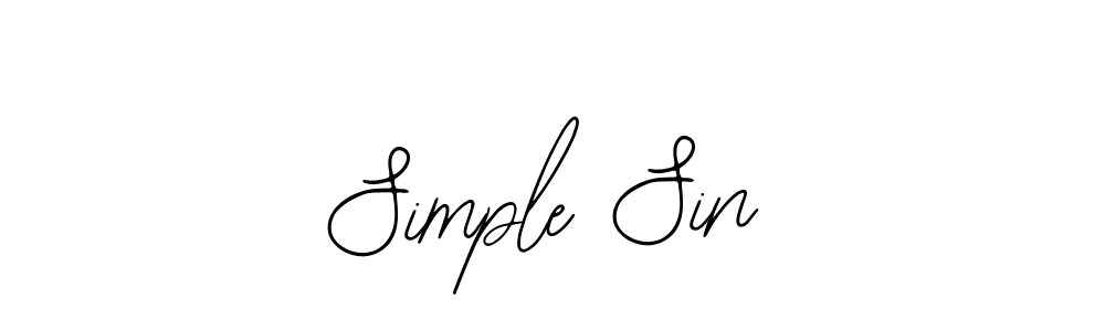 Make a beautiful signature design for name Simple Sin. With this signature (Bearetta-2O07w) style, you can create a handwritten signature for free. Simple Sin signature style 12 images and pictures png