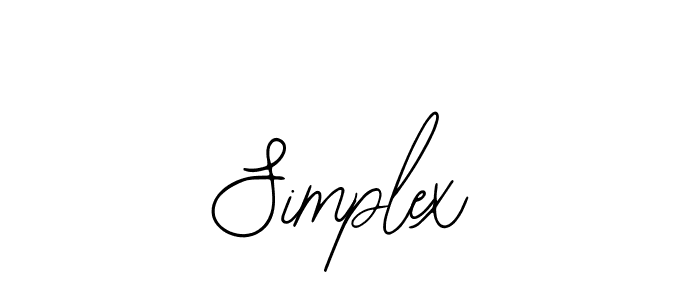 Use a signature maker to create a handwritten signature online. With this signature software, you can design (Bearetta-2O07w) your own signature for name Simplex. Simplex signature style 12 images and pictures png