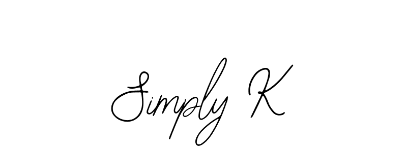 if you are searching for the best signature style for your name Simply K. so please give up your signature search. here we have designed multiple signature styles  using Bearetta-2O07w. Simply K signature style 12 images and pictures png