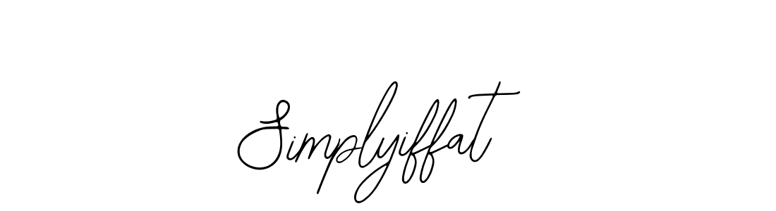 Design your own signature with our free online signature maker. With this signature software, you can create a handwritten (Bearetta-2O07w) signature for name Simplyiffat. Simplyiffat signature style 12 images and pictures png