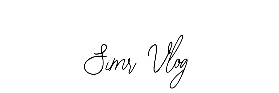 Design your own signature with our free online signature maker. With this signature software, you can create a handwritten (Bearetta-2O07w) signature for name Simr Vlog. Simr Vlog signature style 12 images and pictures png