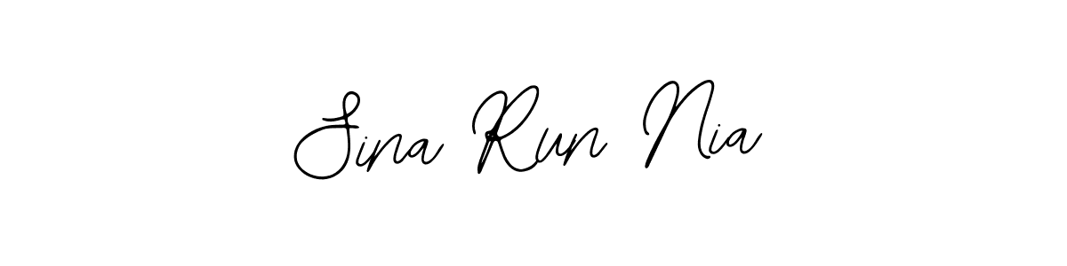 Bearetta-2O07w is a professional signature style that is perfect for those who want to add a touch of class to their signature. It is also a great choice for those who want to make their signature more unique. Get Sina Run Nia name to fancy signature for free. Sina Run Nia signature style 12 images and pictures png