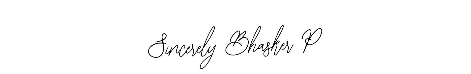 if you are searching for the best signature style for your name Sincerely Bhasker P. so please give up your signature search. here we have designed multiple signature styles  using Bearetta-2O07w. Sincerely Bhasker P signature style 12 images and pictures png