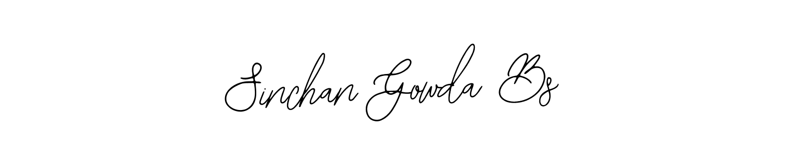 The best way (Bearetta-2O07w) to make a short signature is to pick only two or three words in your name. The name Sinchan Gowda Bs include a total of six letters. For converting this name. Sinchan Gowda Bs signature style 12 images and pictures png