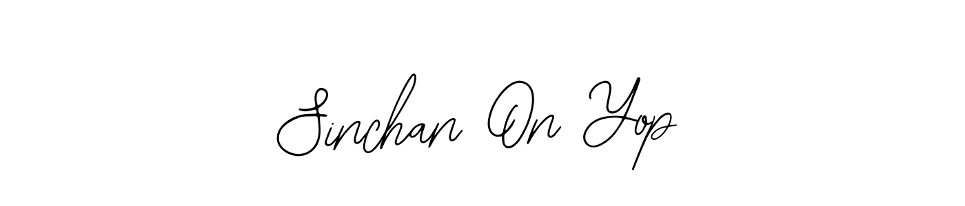 How to make Sinchan On Yop name signature. Use Bearetta-2O07w style for creating short signs online. This is the latest handwritten sign. Sinchan On Yop signature style 12 images and pictures png