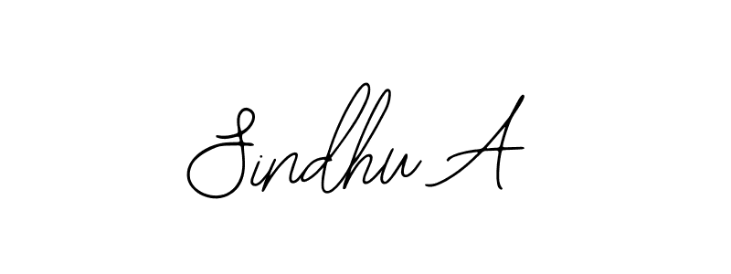 The best way (Bearetta-2O07w) to make a short signature is to pick only two or three words in your name. The name Sindhu A include a total of six letters. For converting this name. Sindhu A signature style 12 images and pictures png