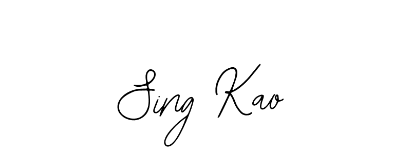 Use a signature maker to create a handwritten signature online. With this signature software, you can design (Bearetta-2O07w) your own signature for name Sing Kao. Sing Kao signature style 12 images and pictures png