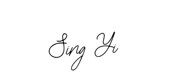 Use a signature maker to create a handwritten signature online. With this signature software, you can design (Bearetta-2O07w) your own signature for name Sing Yi. Sing Yi signature style 12 images and pictures png