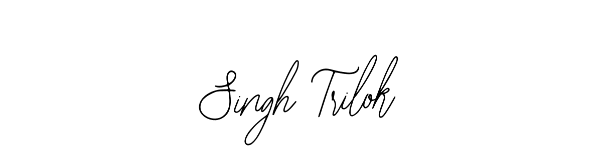 How to make Singh Trilok name signature. Use Bearetta-2O07w style for creating short signs online. This is the latest handwritten sign. Singh Trilok signature style 12 images and pictures png