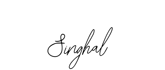 Use a signature maker to create a handwritten signature online. With this signature software, you can design (Bearetta-2O07w) your own signature for name Singhal. Singhal signature style 12 images and pictures png