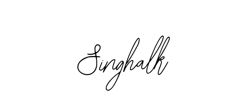 How to make Singhalk signature? Bearetta-2O07w is a professional autograph style. Create handwritten signature for Singhalk name. Singhalk signature style 12 images and pictures png
