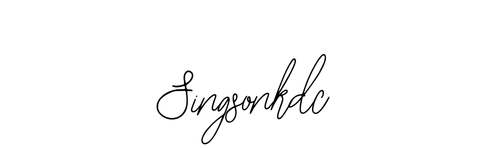 Use a signature maker to create a handwritten signature online. With this signature software, you can design (Bearetta-2O07w) your own signature for name Singsonkdc. Singsonkdc signature style 12 images and pictures png