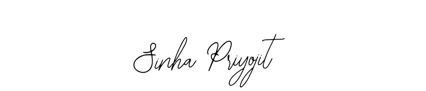 How to make Sinha Priyojit name signature. Use Bearetta-2O07w style for creating short signs online. This is the latest handwritten sign. Sinha Priyojit signature style 12 images and pictures png