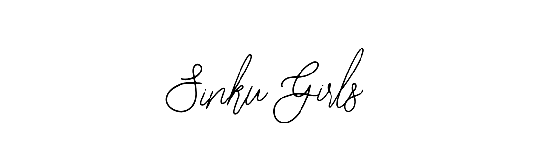 How to make Sinku Girls name signature. Use Bearetta-2O07w style for creating short signs online. This is the latest handwritten sign. Sinku Girls signature style 12 images and pictures png