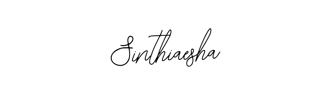 How to make Sinthiaesha name signature. Use Bearetta-2O07w style for creating short signs online. This is the latest handwritten sign. Sinthiaesha signature style 12 images and pictures png