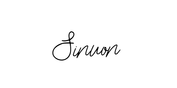 Use a signature maker to create a handwritten signature online. With this signature software, you can design (Bearetta-2O07w) your own signature for name Sinuon. Sinuon signature style 12 images and pictures png