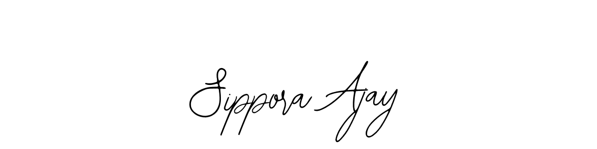 You should practise on your own different ways (Bearetta-2O07w) to write your name (Sippora Ajay) in signature. don't let someone else do it for you. Sippora Ajay signature style 12 images and pictures png