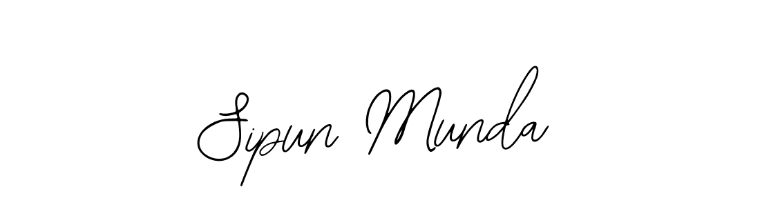 How to make Sipun Munda name signature. Use Bearetta-2O07w style for creating short signs online. This is the latest handwritten sign. Sipun Munda signature style 12 images and pictures png