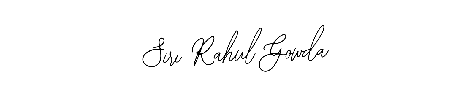 Bearetta-2O07w is a professional signature style that is perfect for those who want to add a touch of class to their signature. It is also a great choice for those who want to make their signature more unique. Get Siri Rahul Gowda name to fancy signature for free. Siri Rahul Gowda signature style 12 images and pictures png