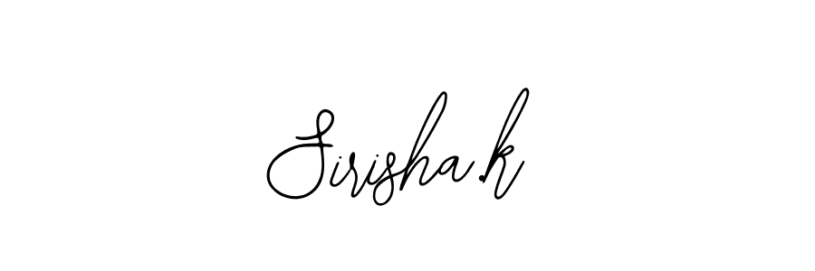 Design your own signature with our free online signature maker. With this signature software, you can create a handwritten (Bearetta-2O07w) signature for name Sirisha.k. Sirisha.k signature style 12 images and pictures png