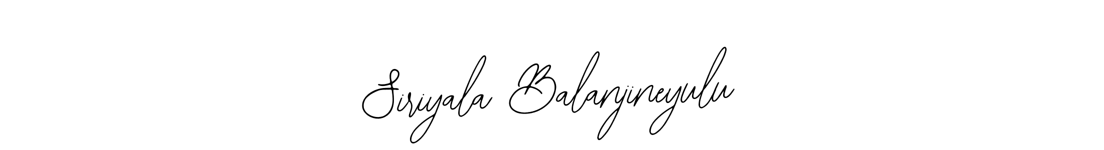 The best way (Bearetta-2O07w) to make a short signature is to pick only two or three words in your name. The name Siriyala Balanjineyulu include a total of six letters. For converting this name. Siriyala Balanjineyulu signature style 12 images and pictures png