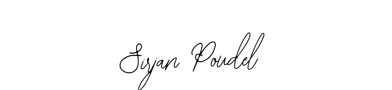 Make a beautiful signature design for name Sirjan Poudel. With this signature (Bearetta-2O07w) style, you can create a handwritten signature for free. Sirjan Poudel signature style 12 images and pictures png