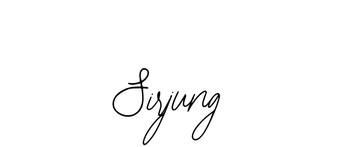 How to make Sirjung name signature. Use Bearetta-2O07w style for creating short signs online. This is the latest handwritten sign. Sirjung signature style 12 images and pictures png