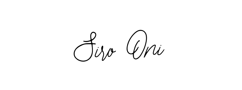 Use a signature maker to create a handwritten signature online. With this signature software, you can design (Bearetta-2O07w) your own signature for name Siro Oni. Siro Oni signature style 12 images and pictures png