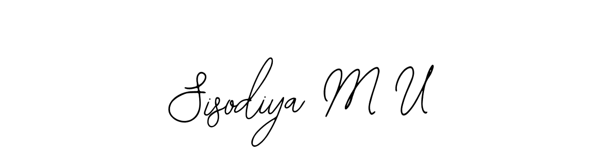 The best way (Bearetta-2O07w) to make a short signature is to pick only two or three words in your name. The name Sisodiya M U include a total of six letters. For converting this name. Sisodiya M U signature style 12 images and pictures png