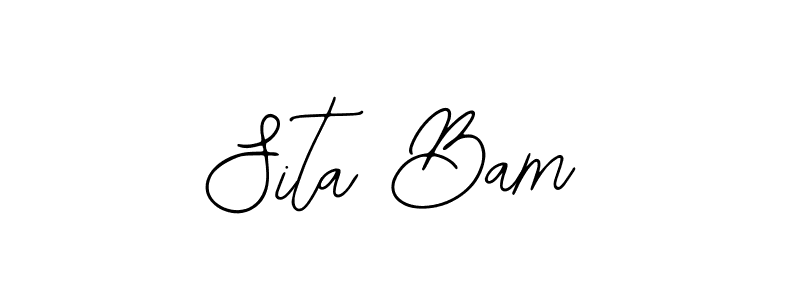 You should practise on your own different ways (Bearetta-2O07w) to write your name (Sita Bam) in signature. don't let someone else do it for you. Sita Bam signature style 12 images and pictures png