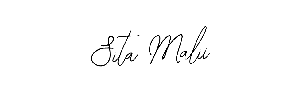 The best way (Bearetta-2O07w) to make a short signature is to pick only two or three words in your name. The name Sita Malii include a total of six letters. For converting this name. Sita Malii signature style 12 images and pictures png