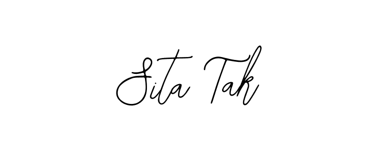 How to make Sita Tak name signature. Use Bearetta-2O07w style for creating short signs online. This is the latest handwritten sign. Sita Tak signature style 12 images and pictures png