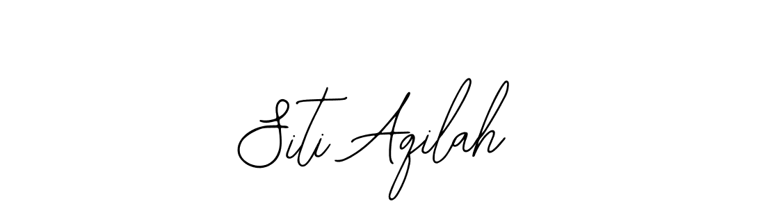 The best way (Bearetta-2O07w) to make a short signature is to pick only two or three words in your name. The name Siti Aqilah include a total of six letters. For converting this name. Siti Aqilah signature style 12 images and pictures png