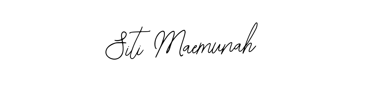 How to make Siti Maemunah name signature. Use Bearetta-2O07w style for creating short signs online. This is the latest handwritten sign. Siti Maemunah signature style 12 images and pictures png