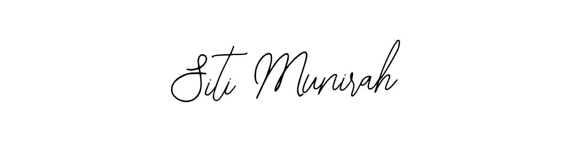 How to make Siti Munirah name signature. Use Bearetta-2O07w style for creating short signs online. This is the latest handwritten sign. Siti Munirah signature style 12 images and pictures png