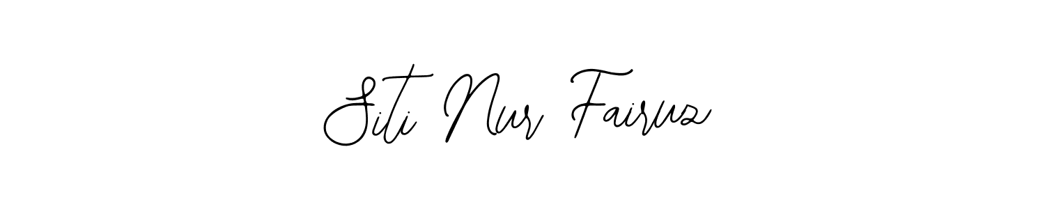You should practise on your own different ways (Bearetta-2O07w) to write your name (Siti Nur Fairuz) in signature. don't let someone else do it for you. Siti Nur Fairuz signature style 12 images and pictures png