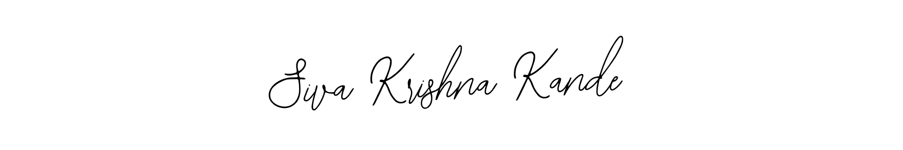 You should practise on your own different ways (Bearetta-2O07w) to write your name (Siva Krishna Kande) in signature. don't let someone else do it for you. Siva Krishna Kande signature style 12 images and pictures png