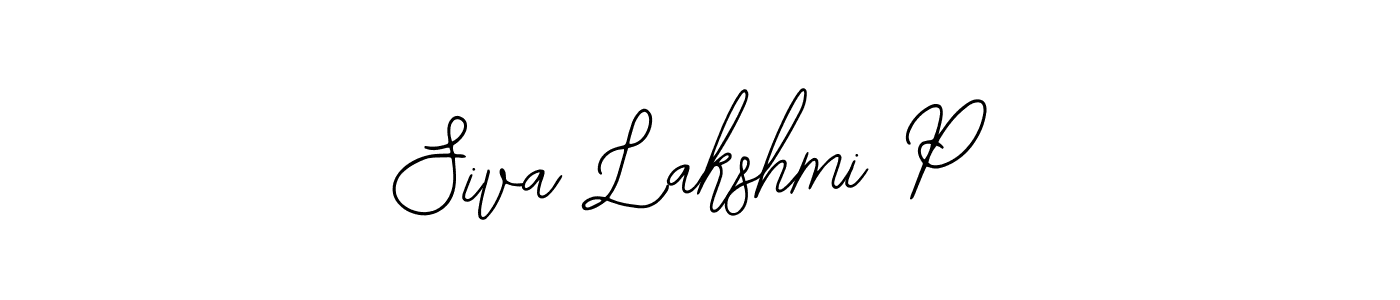 How to make Siva Lakshmi P signature? Bearetta-2O07w is a professional autograph style. Create handwritten signature for Siva Lakshmi P name. Siva Lakshmi P signature style 12 images and pictures png