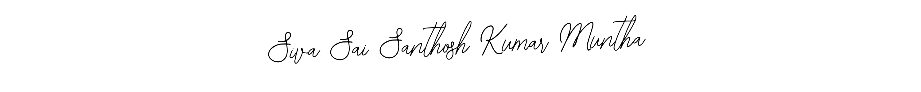 It looks lik you need a new signature style for name Siva Sai Santhosh Kumar Muntha. Design unique handwritten (Bearetta-2O07w) signature with our free signature maker in just a few clicks. Siva Sai Santhosh Kumar Muntha signature style 12 images and pictures png