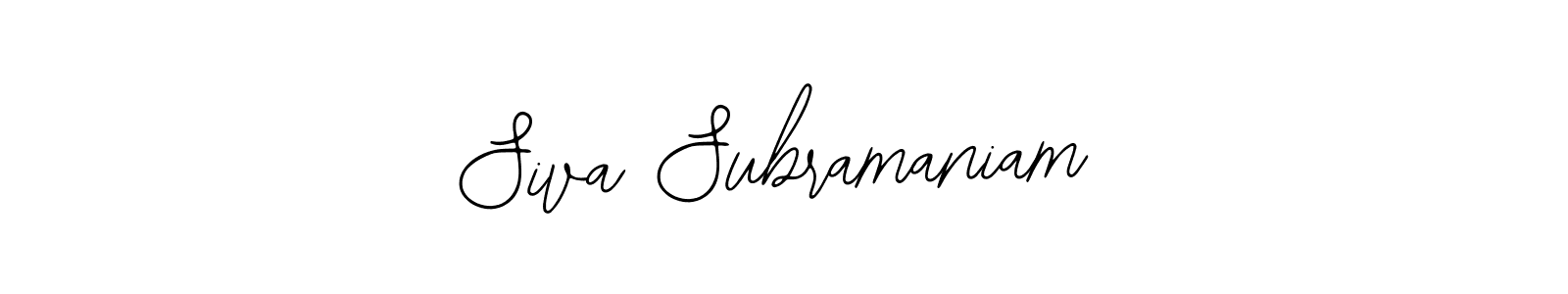 How to make Siva Subramaniam signature? Bearetta-2O07w is a professional autograph style. Create handwritten signature for Siva Subramaniam name. Siva Subramaniam signature style 12 images and pictures png