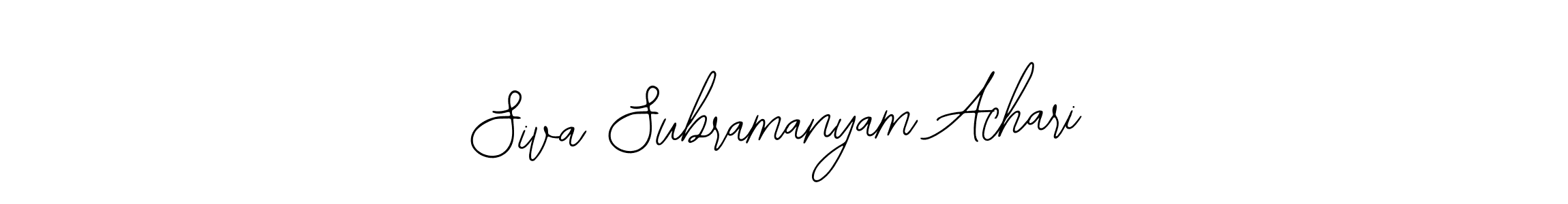 Design your own signature with our free online signature maker. With this signature software, you can create a handwritten (Bearetta-2O07w) signature for name Siva Subramanyam Achari. Siva Subramanyam Achari signature style 12 images and pictures png